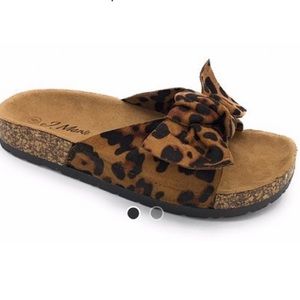 NEW in Box Leopard Bow Tie Sandal